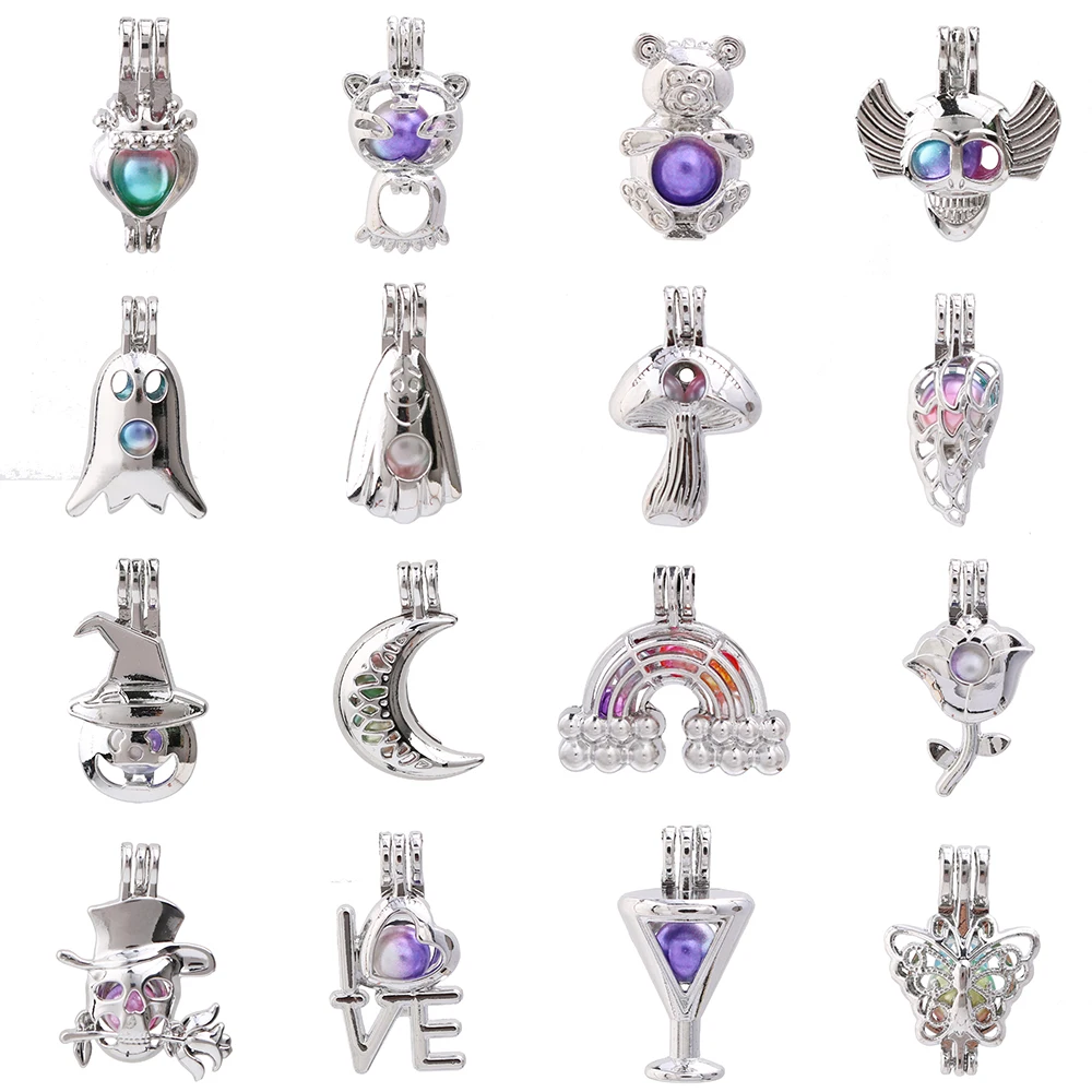 1 шт. медальоны с подвеской в виде черепа Луны крыльев жемчуга|Подвески| |