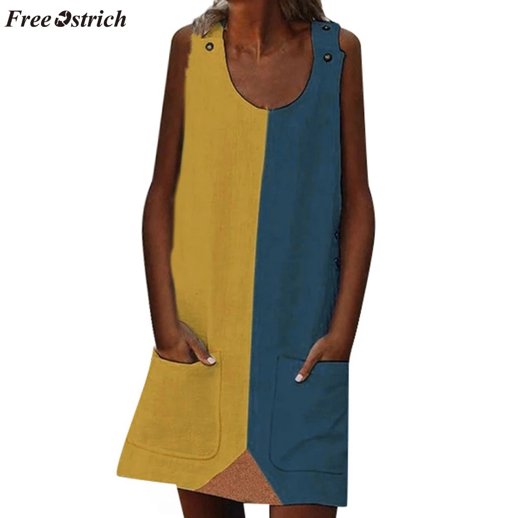 Бесплатная страусиное уличное платье женское модное летнее повседневное