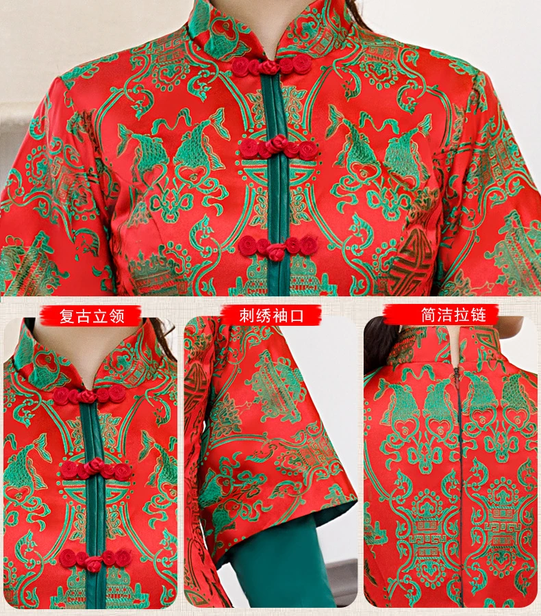 

Womens Bridesmaid Wedding Cheongsam Party Dress Chinese Style Elegant Evening Qipao Long Tunic Dress Retro Vestido S-XXL