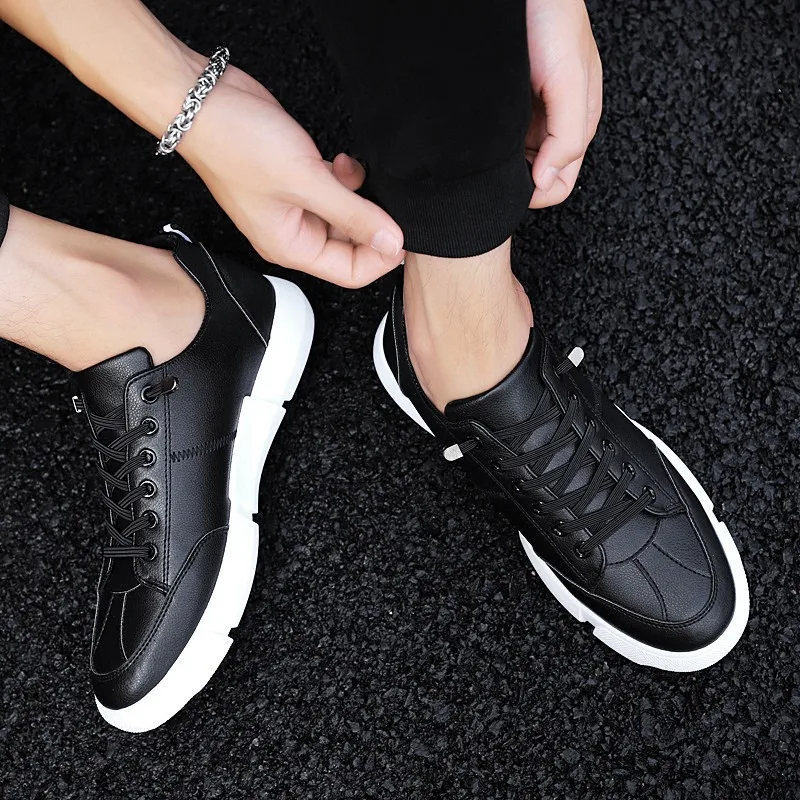 Фото Men Leather Shoes Moccasin Loafers Tenis Masculino Adulto Handmade Slip on Flat Lace-up Boat Footwear Black White Gray Обувь Men Leather Shoes Moccasin Loafers Tenis Masculino Adulto Handmade Slip on Flat Lace-up Boat Footwear Black White Gray Обувь