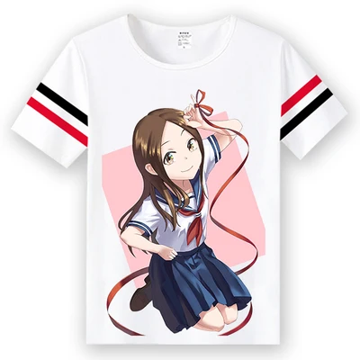Новая футболка Karakai Jouzu no Takagi san Master of Teasing Мужская женская и свободная терилен