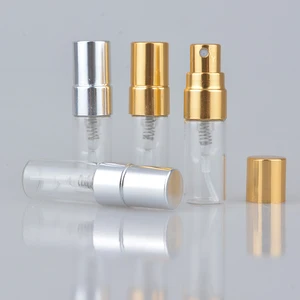 50 шт.лот 2 мл Портативный Стекло многоразового флакон духов с Алюминий форсунки пустой Parfum чехол для Traveler