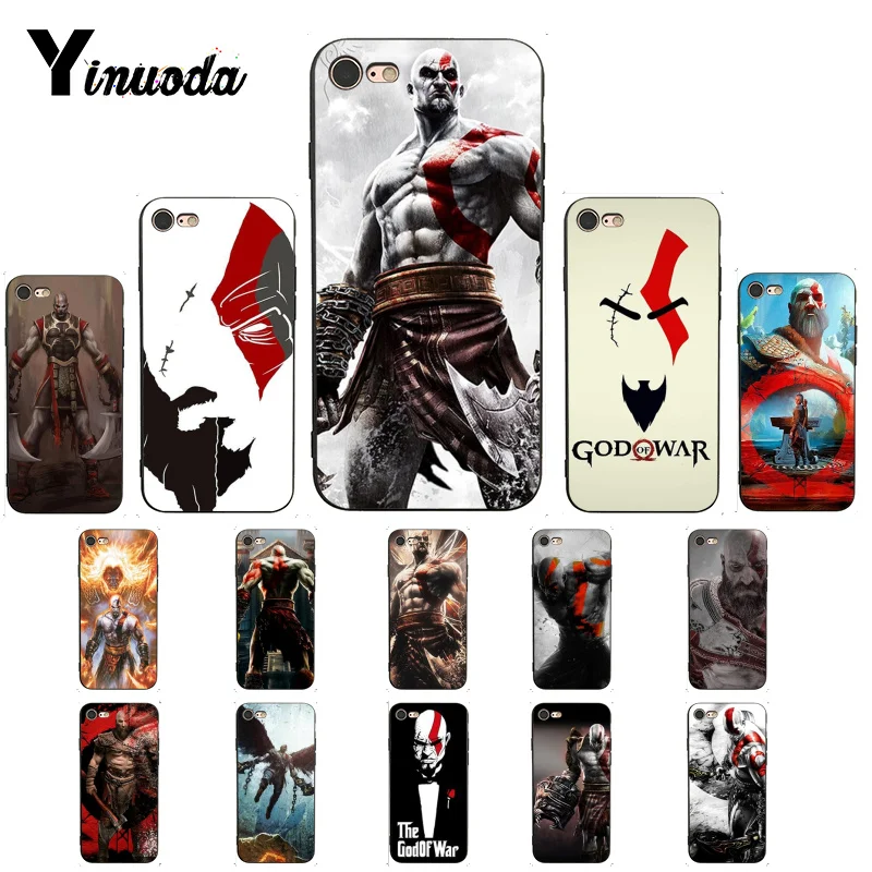 Чехол Yinuoda Kratos God Of War 4 для iphone SE 2020 5 5Sx 6 7 7plus 8 8Plus X XS MAX XR 10  Мобильные телефоны | Бамперы -33045437359