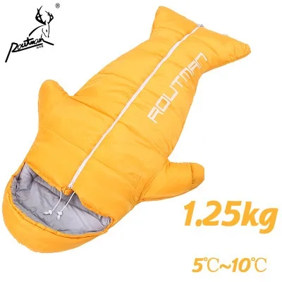 1250g orange Сверхлегкий спальный мешок, детский спальный мешок для кемпинга, детский спальный мешок для кемпинга, Вакуумная кровать, аксессуары для кемпинга 1,0/1,25 кг - Цвет: 1250g orange
