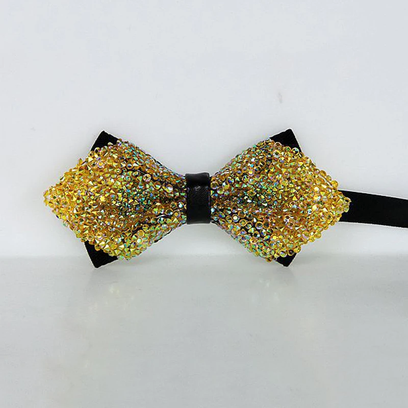 2019 New High Quality Men's Sharp Corner Bow Tie Romantic Wedding Groom Bowtie Diamond Encrusted Colorful Exquisite | Аксессуары для