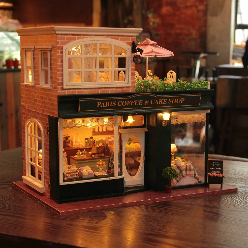 Мебель Diy Кукольный дом Wodden Miniatura кукольные домики набор мебели Diy головоломка сборка ручной работы кукольный домик игрушка для детей подарок