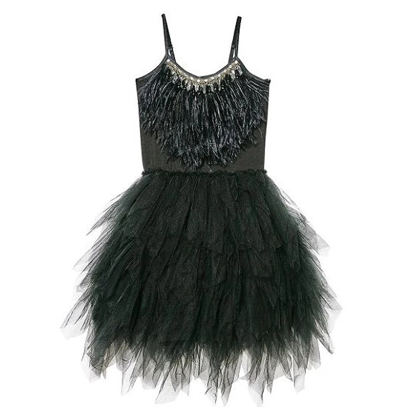 Kids Dress For Girls Flower Girl Fashion Feather Tassels Girls Wedding Party Girls Princess Dresses Clothes 2-10 Yrs