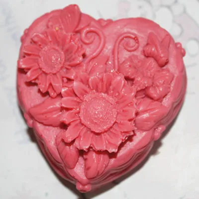 

Силиконовая форма для мыла C308 с хризантемами в форме сердца, форма для торта, шоколада, глины, инструменты для оптовой продажи