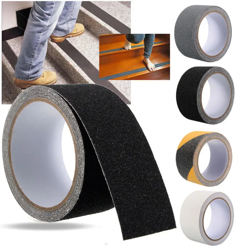 Черная противоскользящая клейкая лента MTGATHER нескользящая в рулоне высокая