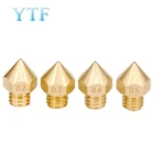 100 шт 3D Принтер Запчасти-MK8 сопло 0,20,30,40,50,6 мм Impressora экструдер для Prusa MK8 i3 экструдер