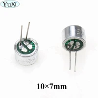yuxi 10pcs 10 x 7 mm pickup electret microphone wheat heads wheat heart set damper 10 7 mmelectronic component