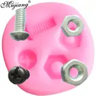 Промышленные 3D силиконовые формы для украшения шоколада в стиле стимпанк, винтовая гайка, инструменты для формы для пирожных сделай сам, полимерная глина, конфеты