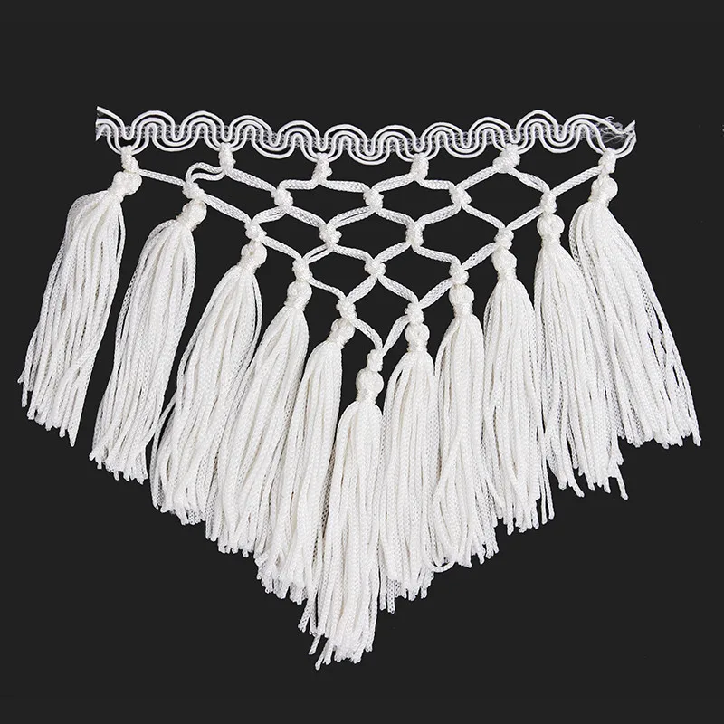 5 ярдов белая плетеная бахрома искусственная Венецианская кружевная лента