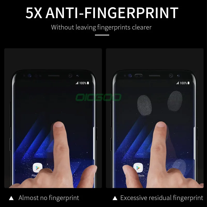 OICGOO 6D изогнутое полное покрытие из закаленного стекла для samsung Galaxy S9 S8 Plus A3 A5 A7