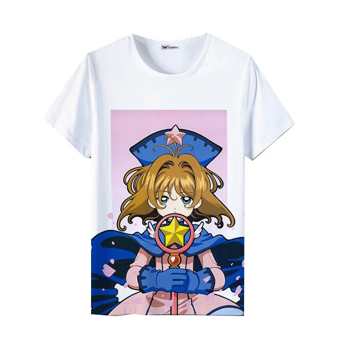 Cardcaptor Sakura, женская футболка Kawaii, короткий рукав, летняя, Femme, футболка, Harajuku, свободные топы, пара, одежда для девочек, милые пальто