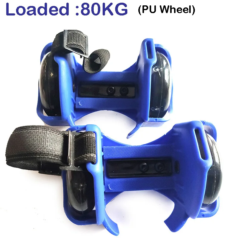 80kg PU blue Мигающая обувь для катания на роликах; маленький вихревой шкив; флэш-колесо; роликовые коньки; спортивные роликовые коньки; обувь для детей и взрослых - Цвет: 80kg PU blue