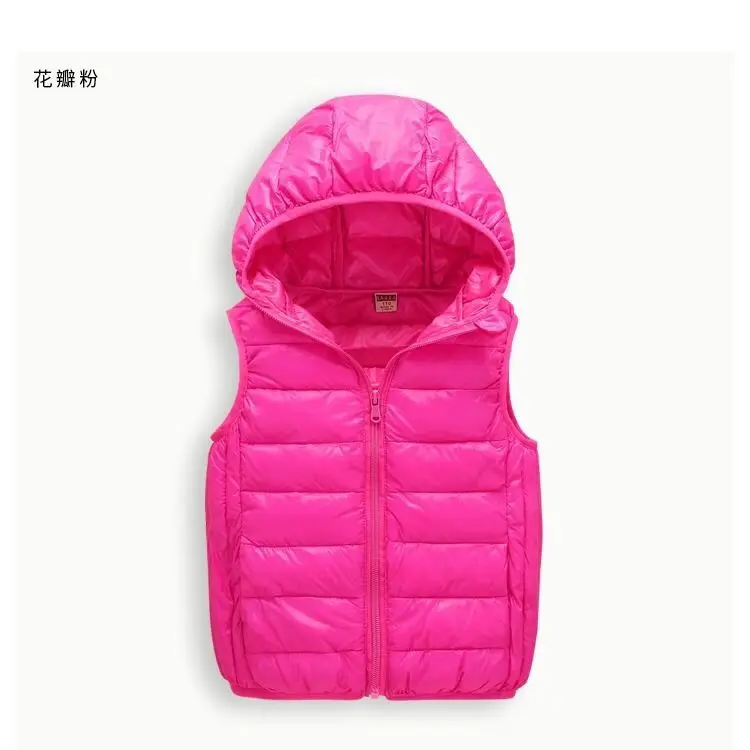 Новый детский жилет с капюшоном Детская верхняя одежда зимние пальто Теплый