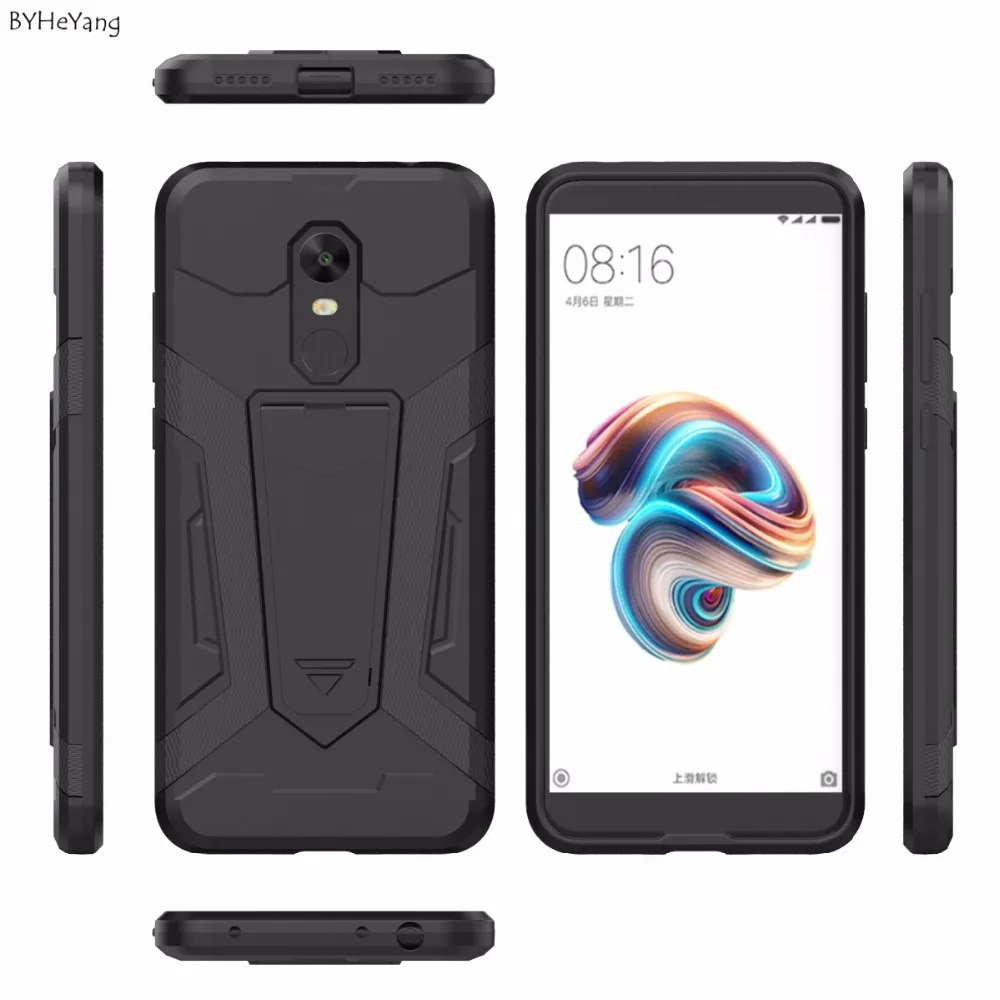 Чехол byheyang для Xaomi Xiaomi Redmi 5 Plus чехол Funda Armor Гибридный Силиконовый пластиковый