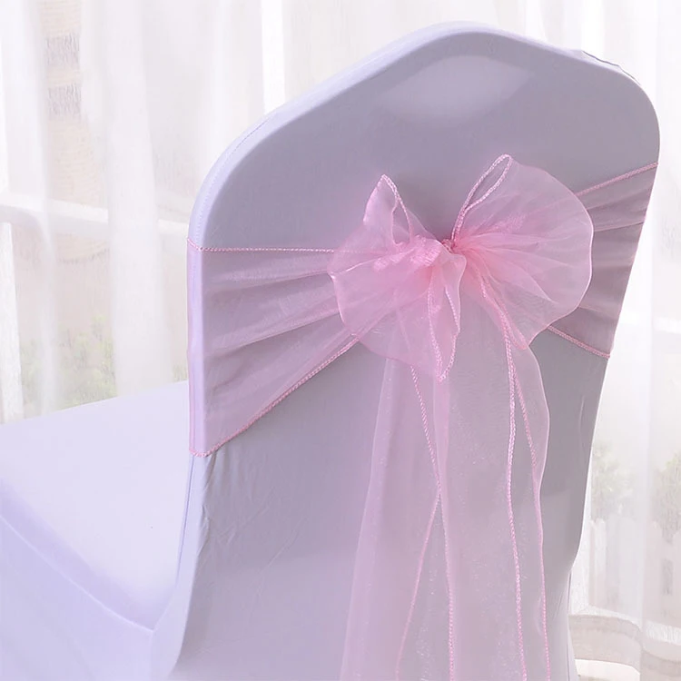 Light Pink YRYIE 50 шт./лот органза ленты для свадьбы стул пояса бант украшения для стульев надувной Рождественский оркестр события и Вечерние Королевский Синий - Цвет: Light Pink