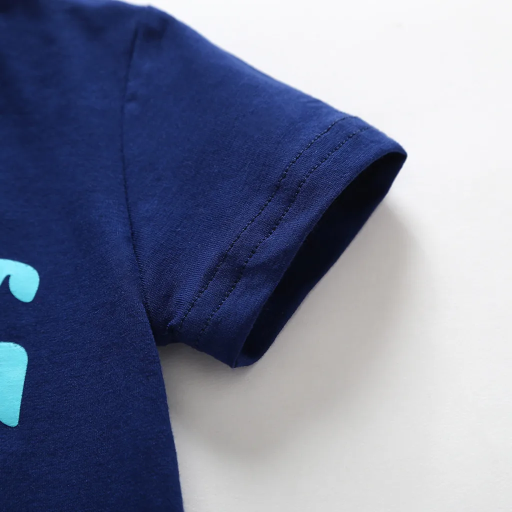 Осенняя одежда для новорожденных мальчиков футболка с короткими рукавами и