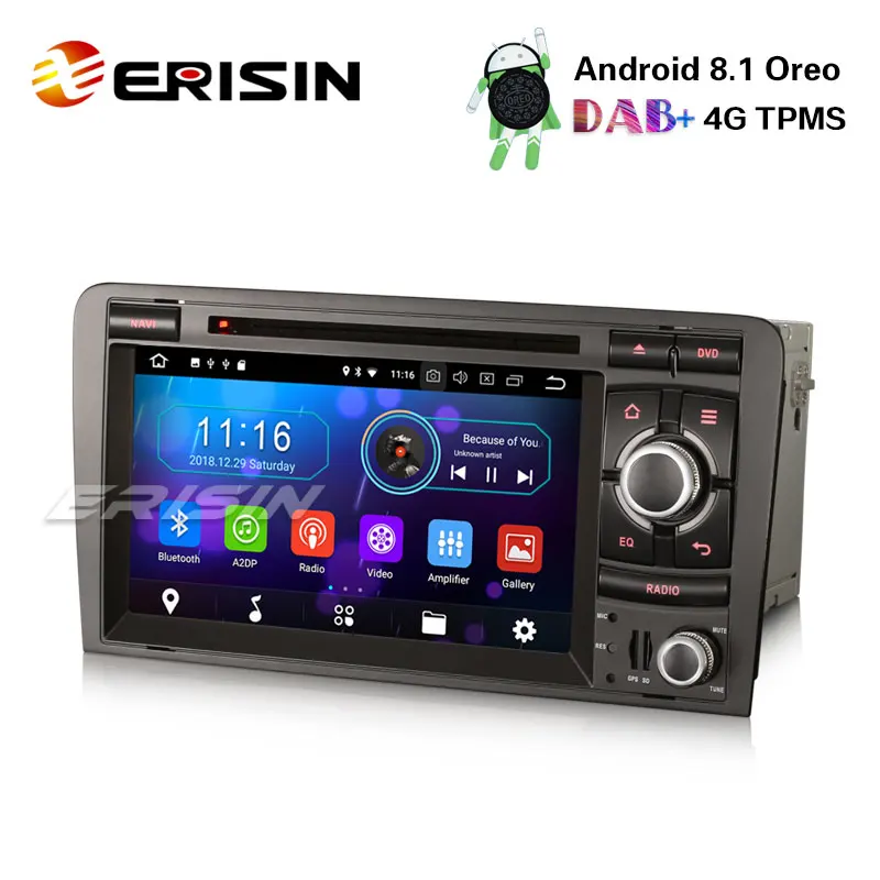 Erisin ES3973A 7 &quotAndroid 8 1 автомобильный стерео DAB + gps TPMS DTV IN BT CD Satnav для AUDI A3 S3 RS3 RNSE