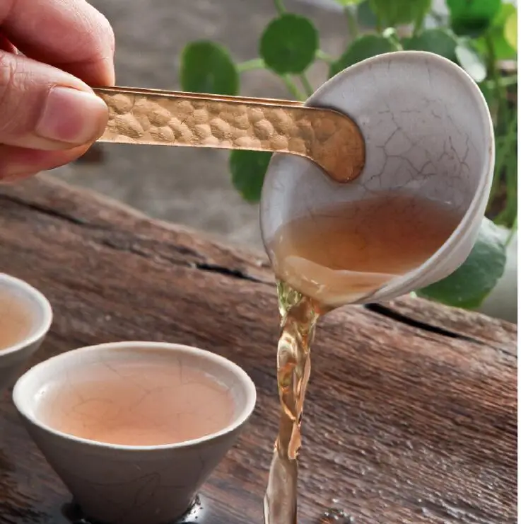 

Teacup clip tweezers tea ceremony pure copper cup holder kung fu tea cup holder handmade tea clip tea accessories