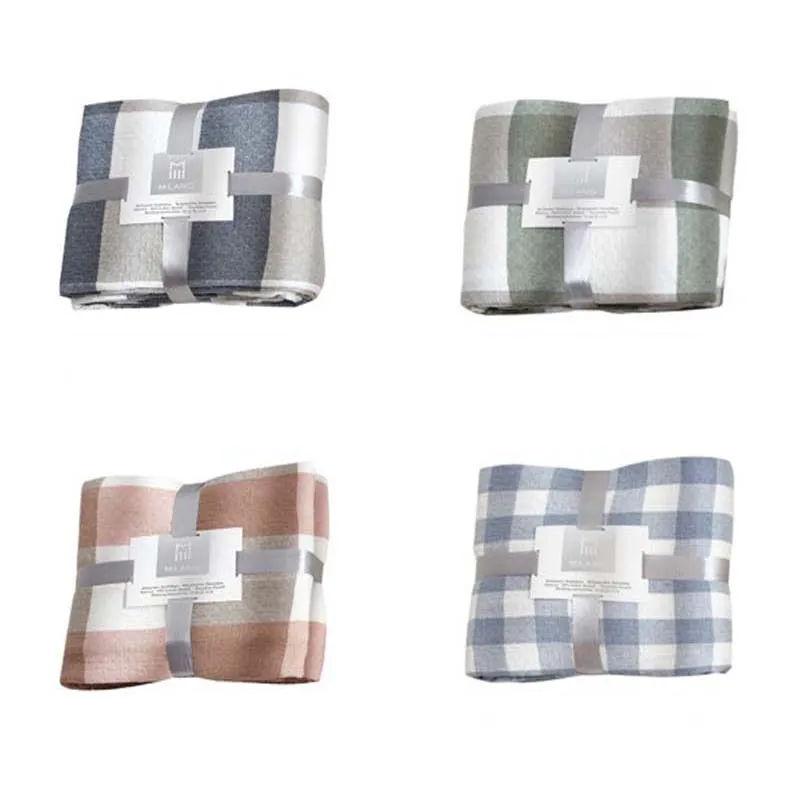 Одеяло с геометрическим рисунком хлопковое газовое одеяло нитью полотенце для