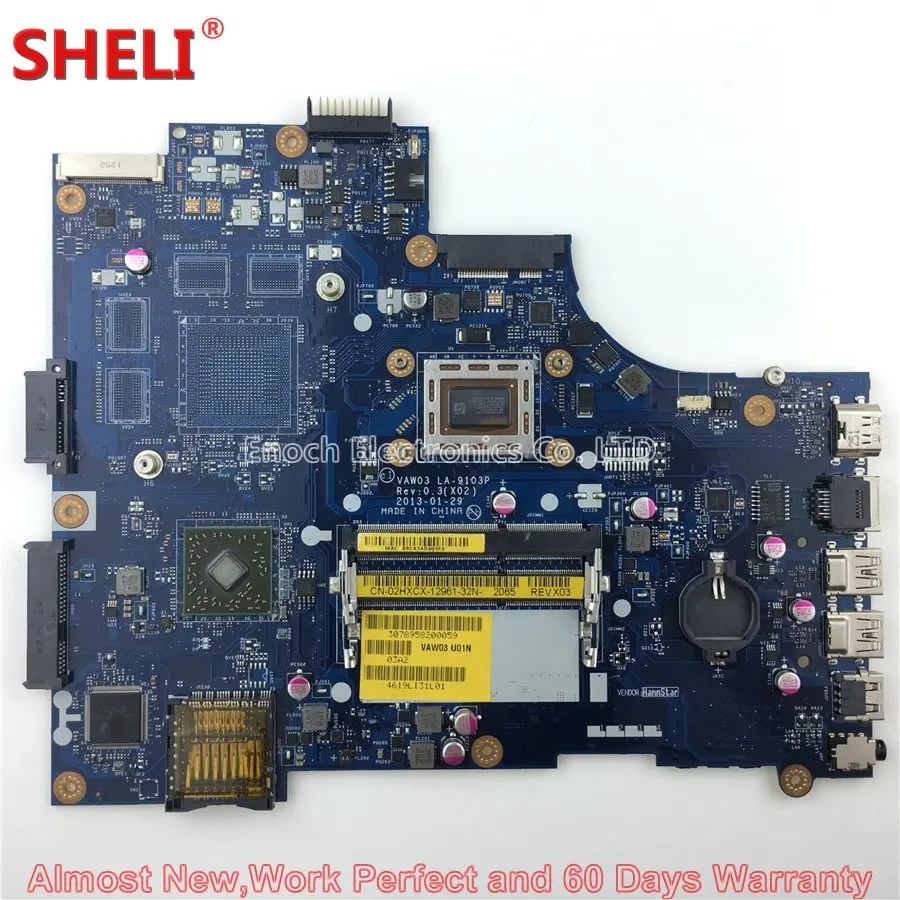 Материнская плата для ноутбука MOUGOL CN 02HXCX 2HXCX Dell INSPIRON M531R 5535 VAW03 LA 9103P 1 7 Ghz