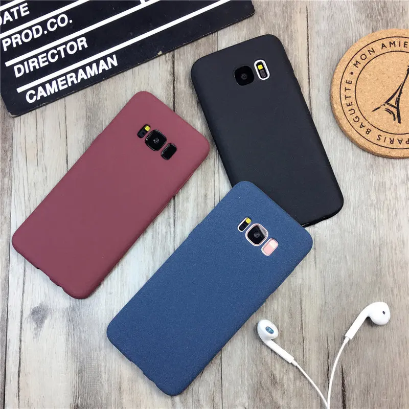 Чехол для samsung Galaxy S6 S7 край S8 Plus Note 8 4 5 J3 Prime J5 J7 Pro A3 A5 плюшевое чувство Песчаник Soft Shell