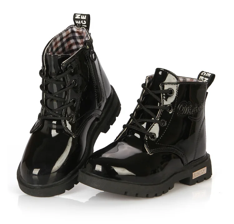 Новинка 2017 Детские Ботинки Martin детские зимние ботинки из искусственной кожи