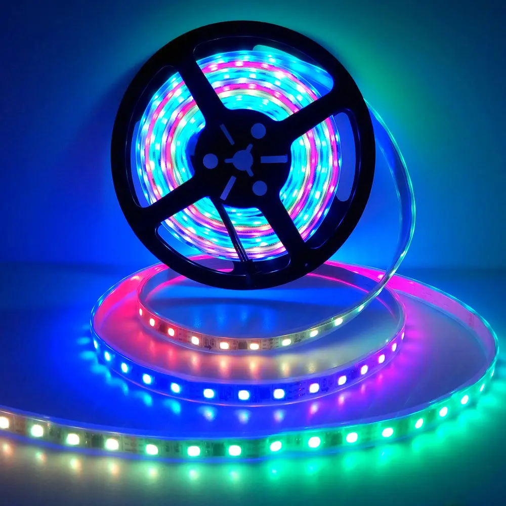 Светодиодная лента WS2811 SMD 5050 RGB Dream Color 30 60 светодиодов/м IP65/67 водонепроницаемая
