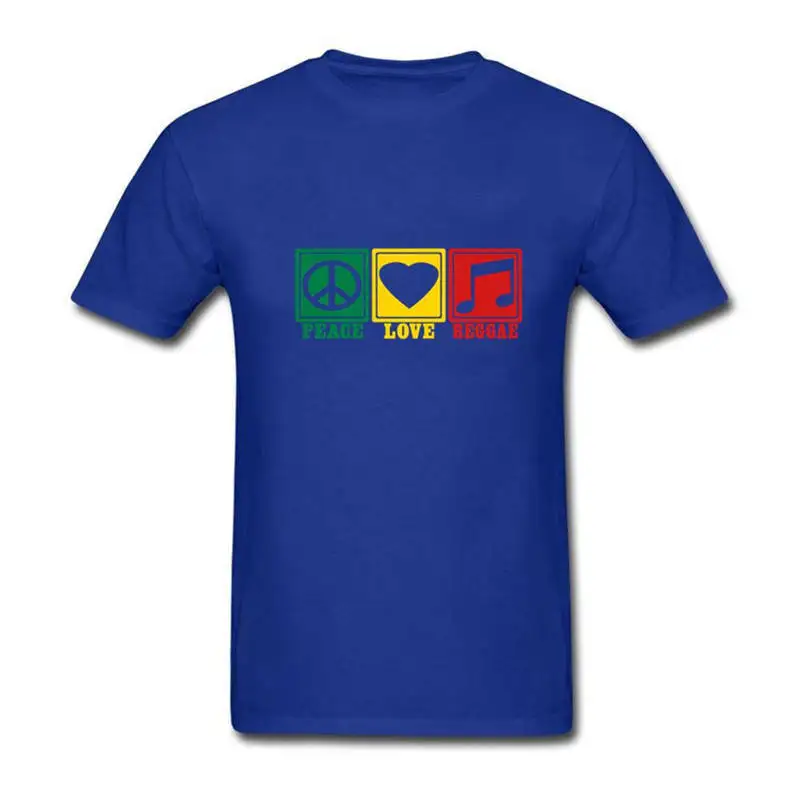 Футболка хорошее качество футболки короткий рукав Printed Crew Neck мужские Peace Love Регги