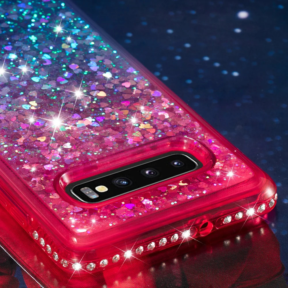 Для Samsung Galaxy S10 Plus чехол Блестящий горный хрусталь Силиконовый ТПУ зыбучий песок