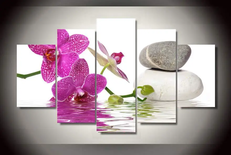 

HD Printed Purple butterfly orchid flower Painting Canvas Print room decor print poster picture canvas Free shipping/bb1695