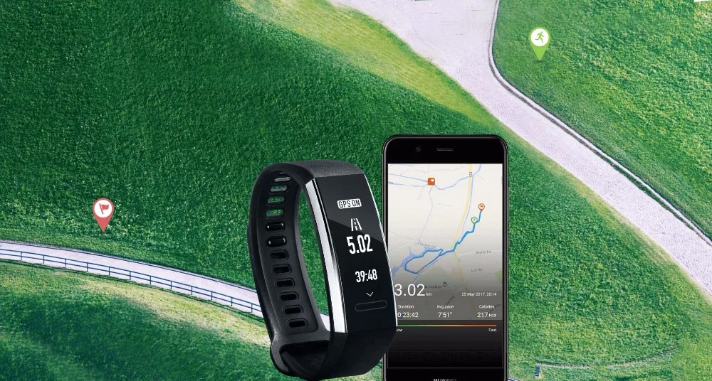 Huawei Band 2 Pro B29 19 умный Браслет фитнес gps трекер умный Браслет OLED плавательный монитор сердечного ритма Водонепроницаемый Bluetooth