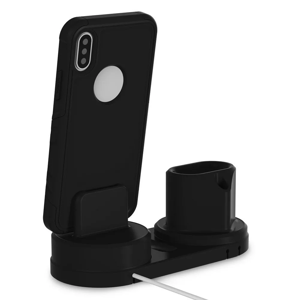 Новинка 4 в 1 Подставка для зарядки док станции Apple AirPods и Watch Series iPhone