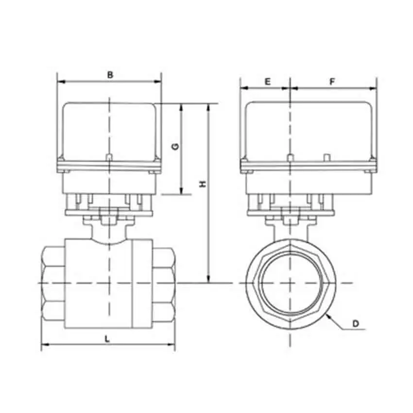 Шаровой кран DN80 из медного сплава маленький Электрический шаровой кран/привод