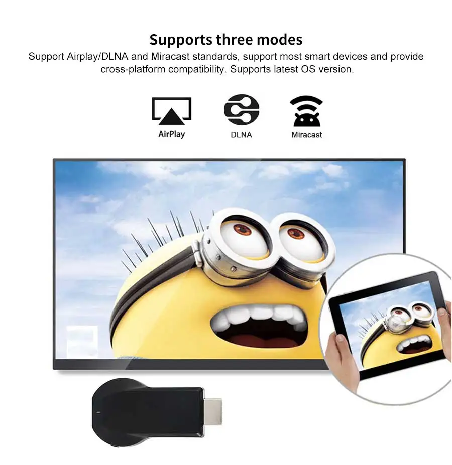 AnyCast M2 Plus tv Stick для Apple tv Airplay 1080 P беспроводной WiFi Дисплей приемник для ТВ-тюнера Android tv Miracast для телефона ПК