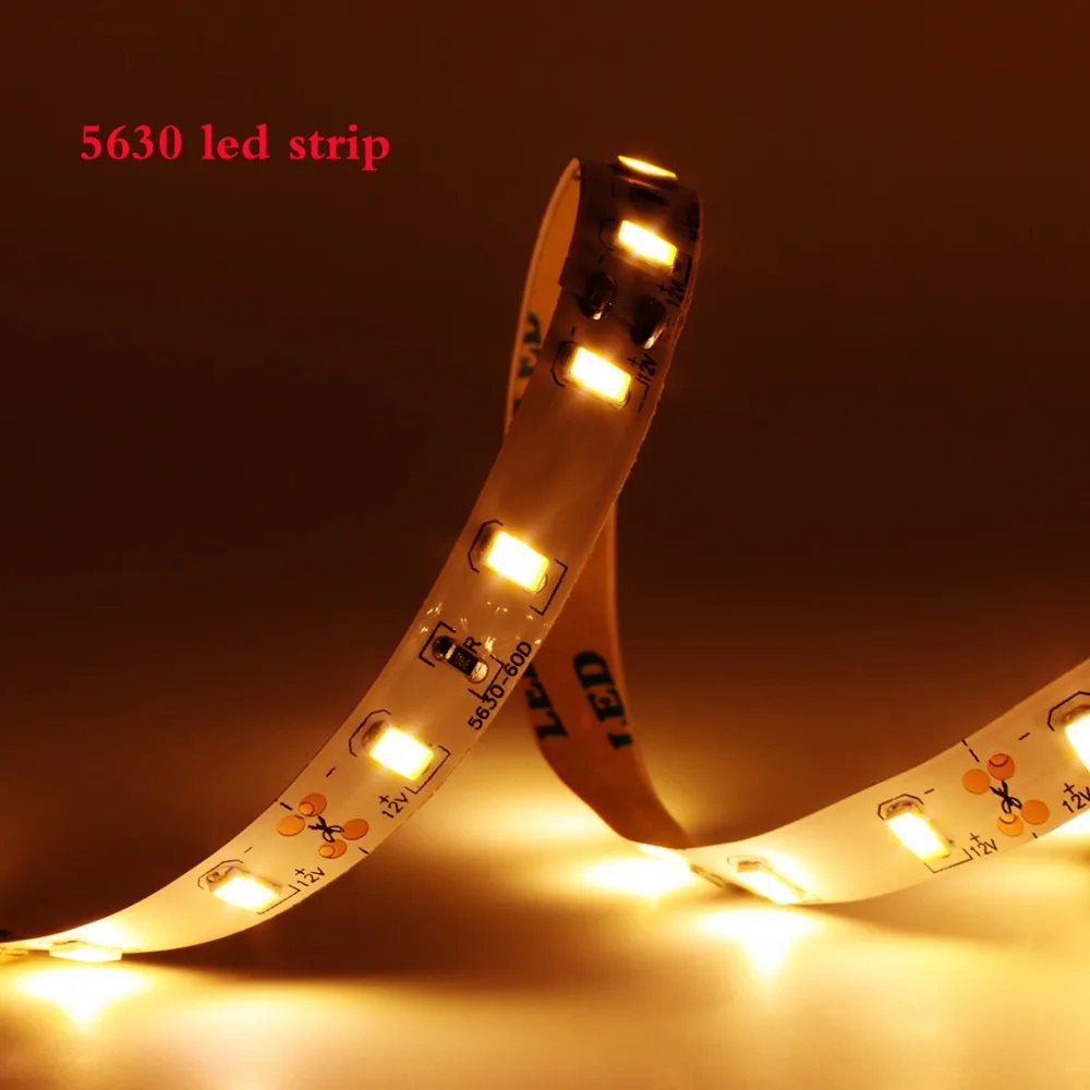 5 м SMD 2835 5050 5630 RGB Светодиодные ленты светильник гибкая лента светодиодный бар светильник теплый белый, голубой, желтый, красный, Водонепроницаемый 12v