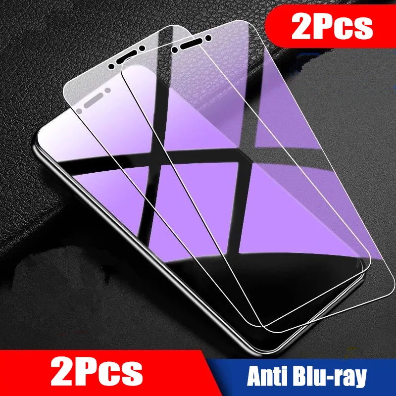 2pcs Anti Blu-ray 2 шт./лот, закаленное стекло для huawei mate 20 Lite mate 20 X, Защитное стекло для экрана 9 H, антибликовое стекло для huawei mate 20 X - Цвет: 2pcs Anti Blu-ray