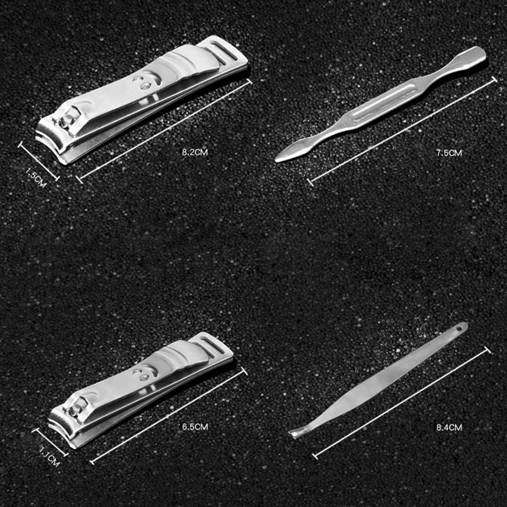 12 шт./лот маникюрный набор для ногтей набор педикюрный набор утилита педикюр, пинцет для выщипывания, Ножи уха Палочки для ногтей с Чехол