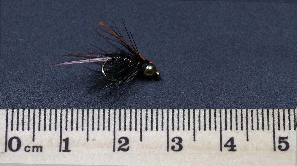 10 шт.#12 BeadHead Crazy Black Psycho Prince Nymph Brasshead Золотая форель Грейлинг Рыбалка Мухи мокрая муха