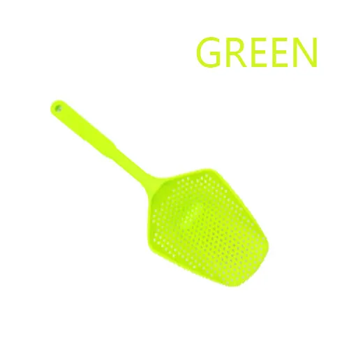 GREEN Сито для овощей кулинарные лопаты Овощной картофель фри ситечко Совок нейлоновая ложка большой дуршлаг фильтр для супа кухонные инструменты - Цвет: GREEN