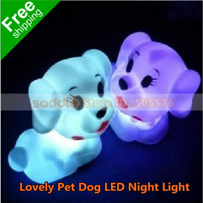 10PCS/Lot Lovely Pet Dog LED Night Light Colorful Small Lamp For Christmas Xmas FreeShipping|light fragrance|lamp pvclamp life |