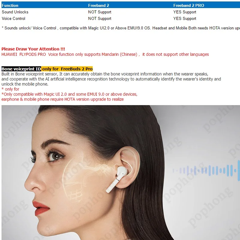 HUAWEI FreeBuds 2 Pro Freebuds 1 наушники type C Bluetooth беспроводная водонепроницаемая гарнитура с двойным управлением