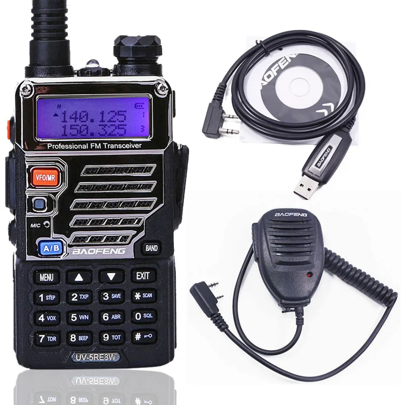 as pic show 2 BaoFeng UV-5RE 8 Вт портативная рация 10 км с большим радиусом действия, высокая мощность, портативная батарея 1800 мАч cb HAM, обновленная портативная рация UV 5RE - Цвет: as pic show 2