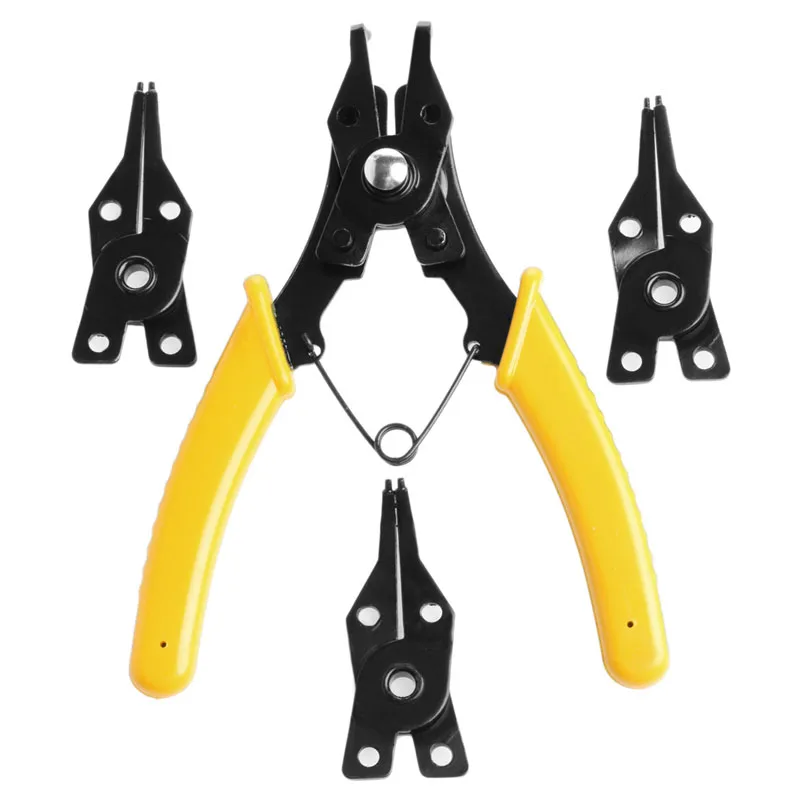 

Hot 4-in-1 Multifunction Snap Ring Pliers Plier Hand Tool Set Circlip Combination Retaining Clip
