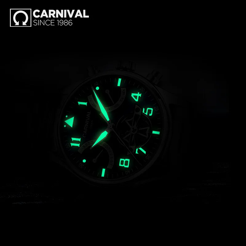 Часы наручные CARNIVAL Sapphire Мужские автоматические брендовые механические