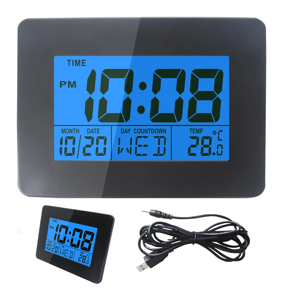 Многофункциональный цифровой ЖК-будильник термометр электронный измеритель
