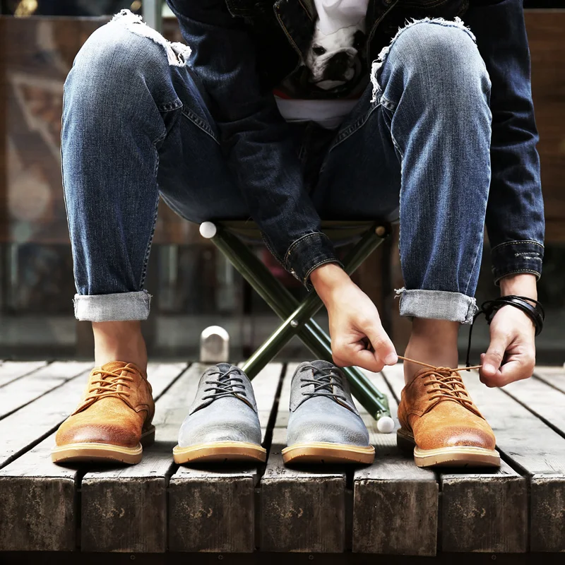 SERENE брендовая Новая мужская обувь в стиле ретро для отдыха кожаная Рабочая